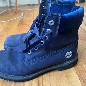 Blue Velvet Timberlands